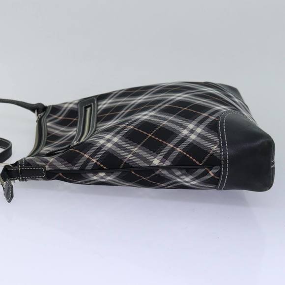 BURBERRY Nova Check Blue Label Shoulder Bag Nylon Black Auth 80167 - Picture 3 of 16